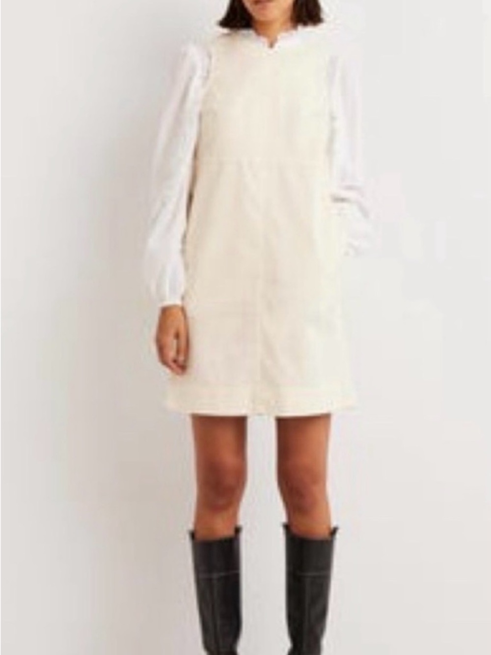 Boden Cream Sleeveless Mini Shift Dress